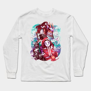 White Dragon Samurai Long Sleeve T-Shirt